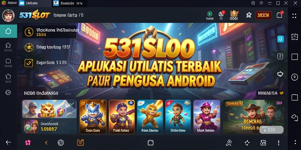 Tampilan antarmuka pengguna aplikasi 531SLOT yang modern dan intuitif.