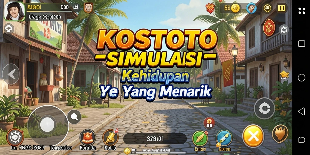 Tampilan gameplay KOSTOTO yang menarik dan interaktif.