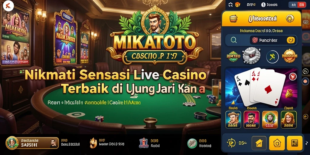 Tampilan gameplay Live Casino seru di MIKATOTO dengan dealer langsung.