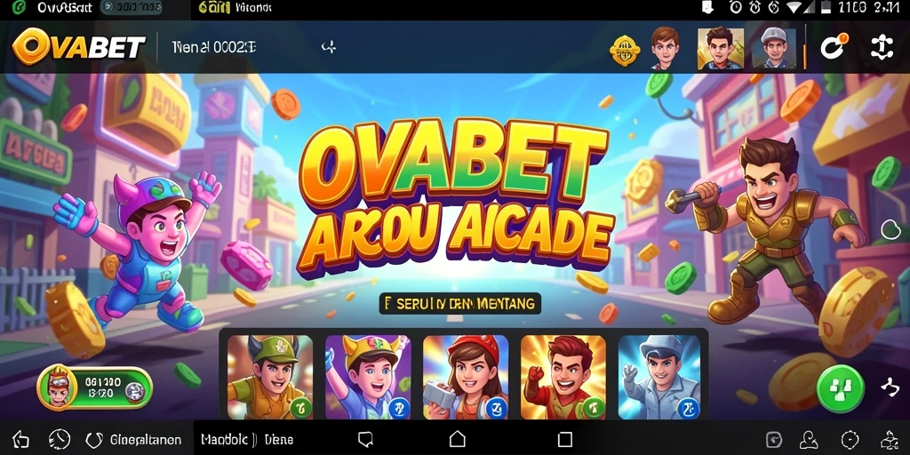 Tampilan screenshot menunjukkan aksi seru gameplay Arcade di OVABET.