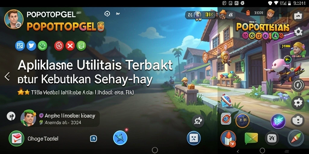 Tampilan antarmuka utama POPOTOPGEL yang modern dan berfungsi.
